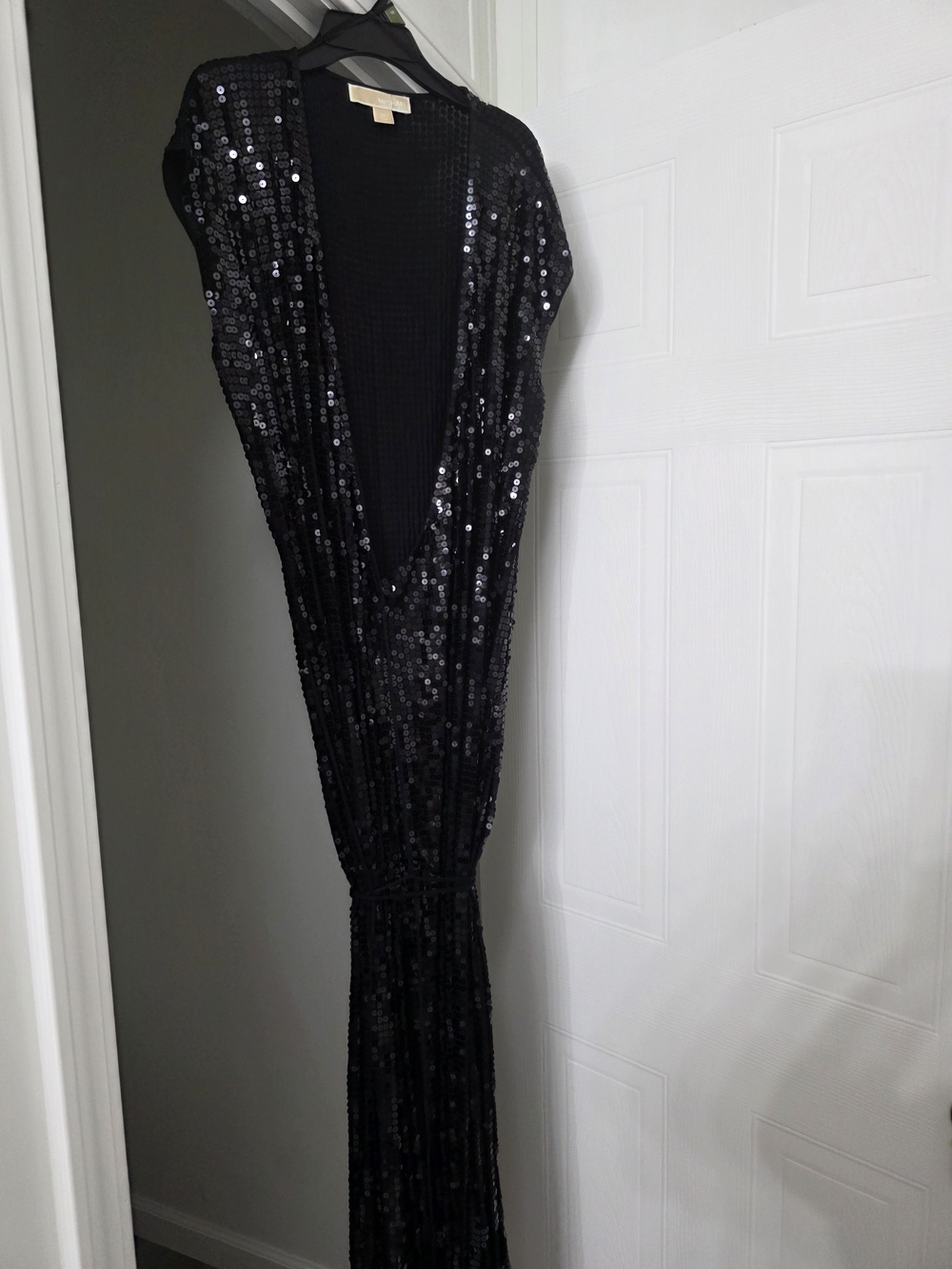 Michael Kors Black Sequin Evening Gown